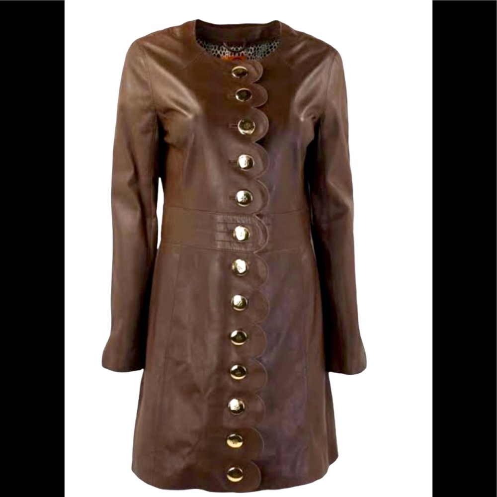 Tory Burch brown leather jacket/dress